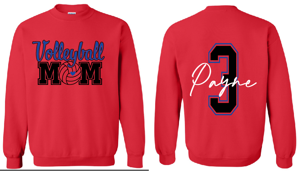 Volleyball mom crewneck sweatshirt